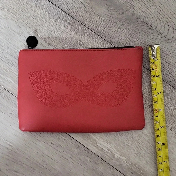 Ipsy Red Floral Masquerade Cosmetic Pouch - Picture 6 of 6
